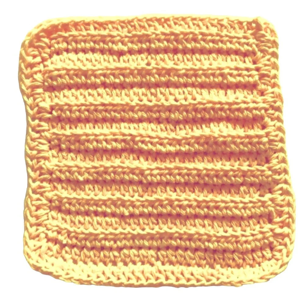 Hand Crafted Two Crocheted Colorful All Purpose 100% Cotton Wash or Dish Cloths